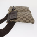 GUCCI GG Supreme Waist bag PVC Beige Silver 28566 Auth yk19553-5