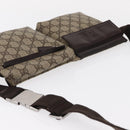 GUCCI GG Supreme Waist bag PVC Beige Silver 28566 Auth yk19553-6