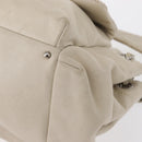 CHANEL Wild Stitch Chain Shoulder Bag Lamb Skin Beige Silver CC Auth yk19554-16