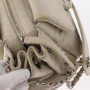 CHANEL Wild Stitch Chain Shoulder Bag Lamb Skin Beige Silver CC Auth yk19554-9