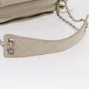 CHANEL Wild Stitch Chain Shoulder Bag Lamb Skin Beige Silver CC Auth yk19554-7