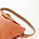 FENDI Zucchino Canvas Mamma Baguette Shoulder Bag Orange Gold Auth yk19564V-10
