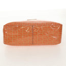 FENDI Zucchino Canvas Mamma Baguette Shoulder Bag Orange Gold Auth yk19564V-11