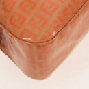 FENDI Zucchino Canvas Mamma Baguette Shoulder Bag Orange Gold Auth yk19564V-14