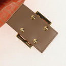 FENDI Zucchino Canvas Mamma Baguette Shoulder Bag Orange Gold Auth yk19564V-17