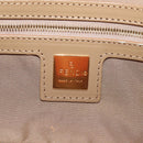 FENDI Zucchino Canvas Mamma Baguette Shoulder Bag Orange Gold Auth yk19564V-18