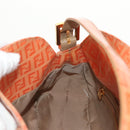 FENDI Zucchino Canvas Mamma Baguette Shoulder Bag Orange Gold Auth yk19564V-21