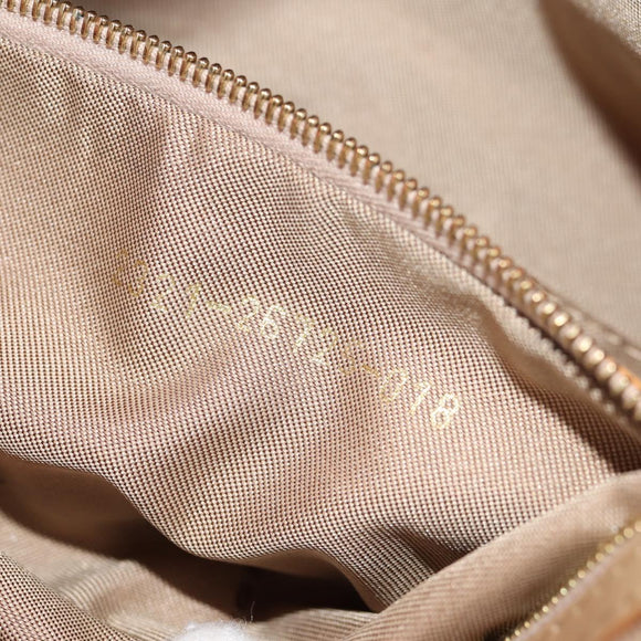 FENDI Zucchino Canvas Mamma Baguette Shoulder Bag Orange Gold Auth yk19564V