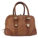 GUCCI GG Canvas Guccissima Hand Bag Leather Brown Gold 181509 Auth yk19565-1