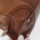 GUCCI GG Canvas Guccissima Hand Bag Leather Brown Gold 181509 Auth yk19565-15