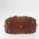 GUCCI GG Canvas Guccissima Hand Bag Leather Brown Gold 181509 Auth yk19565-5