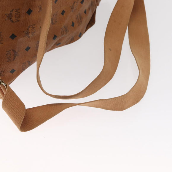 MCM Logogram Vicetos Backpack PVC Leather Brown Gold Auth yk19568