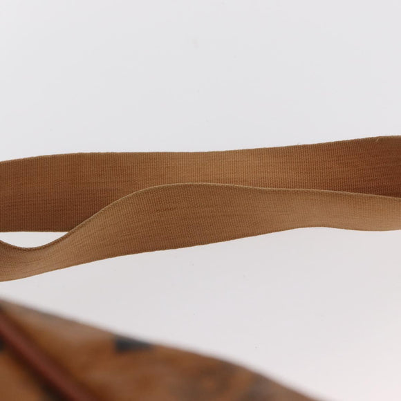 MCM Logogram Vicetos Backpack PVC Leather Brown Gold Auth yk19568