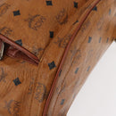 MCM Logogram Vicetos Backpack PVC Leather Brown Gold Auth yk19568-18