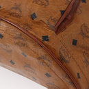 MCM Logogram Vicetos Backpack PVC Leather Brown Gold Auth yk19568-19