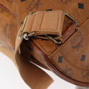 MCM Logogram Vicetos Backpack PVC Leather Brown Gold Auth yk19568-20