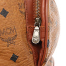 MCM Logogram Vicetos Backpack PVC Leather Brown Gold Auth yk19568-23