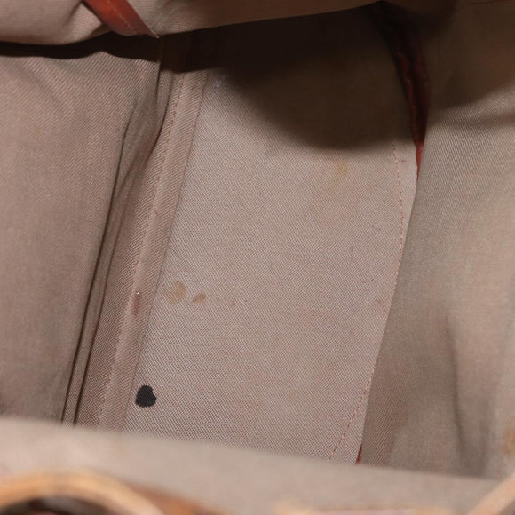 MCM Logogram Vicetos Backpack PVC Leather Brown Gold Auth yk19568