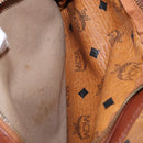 MCM Logogram Vicetos Backpack PVC Leather Brown Gold Auth yk19568-28