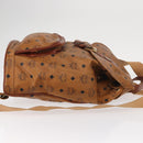 MCM Logogram Vicetos Backpack PVC Leather Brown Gold Auth yk19568-3