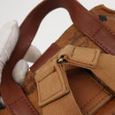 MCM Logogram Vicetos Backpack PVC Leather Brown Gold Auth yk19568-7