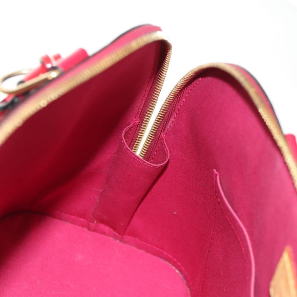 LOUIS VUITTON Monogram Vernis Alma PM Hand Bag Rose Andian M91770 Auth yk19570V