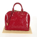 LOUIS VUITTON Monogram Vernis Alma PM Hand Bag Rose Andian M91770 Auth yk19570V-23
