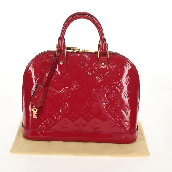 LOUIS VUITTON Monogram Vernis Alma PM Hand Bag Rose Andian M91770 Auth yk19570V