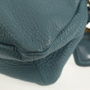 PRADA Shoulder Bag Leather Light Blue Gold Auth yk19577V-16