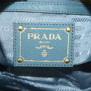 PRADA Shoulder Bag Leather Light Blue Gold Auth yk19577V-22