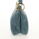 PRADA Shoulder Bag Leather Light Blue Gold Auth yk19577V-4