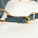 PRADA Shoulder Bag Leather Light Blue Gold Auth yk19577V-8