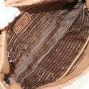 PRADA Gathered Chain Shoulder Bag Leather Beige Silver B4553C Auth yk19578V-20
