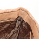 PRADA Gathered Chain Shoulder Bag Leather Beige Silver B4553C Auth yk19578V-21