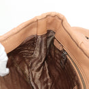 PRADA Gathered Chain Shoulder Bag Leather Beige Silver B4553C Auth yk19578V-22