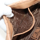 PRADA Gathered Chain Shoulder Bag Leather Beige Silver B4553C Auth yk19578V-23
