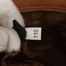 PRADA Gathered Chain Shoulder Bag Leather Beige Silver B4553C Auth yk19578V-26