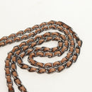 PRADA Gathered Chain Shoulder Bag Leather Beige Silver B4553C Auth yk19578V-9