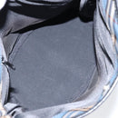 BURBERRY Nova Check Blue Label Tote Bag Canvas Light Blue Silver Auth yk19580-16