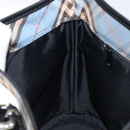 BURBERRY Nova Check Blue Label Tote Bag Canvas Light Blue Silver Auth yk19580-18