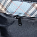 BURBERRY Nova Check Blue Label Tote Bag Canvas Light Blue Silver Auth yk19580-19