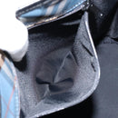 BURBERRY Nova Check Blue Label Tote Bag Canvas Light Blue Silver Auth yk19580-20