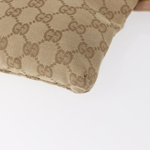 GUCCI GG Canvas Waist bag Beige Gold 28566 Auth yk19581