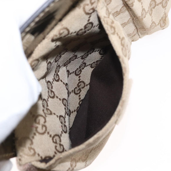 GUCCI GG Canvas Waist bag Beige Gold 28566 Auth yk19581
