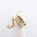 GUCCI GG Canvas Waist bag Beige Gold 28566 Auth yk19581-24