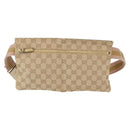GUCCI GG Canvas Waist bag Beige Gold 28566 Auth yk19581-2