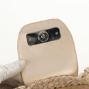 Salvatore Ferragamo Gancini Hand Bag Leather Beige Silver Auth yk19584A-15