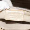 Salvatore Ferragamo Gancini Hand Bag Leather Beige Silver Auth yk19584A-24