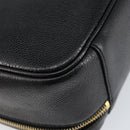CHANEL COCO Mark Vanity Hand Bag Caviar Skin Black Gold CC Auth yk19585-18