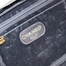 CHANEL COCO Mark Vanity Hand Bag Caviar Skin Black Gold CC Auth yk19585-21
